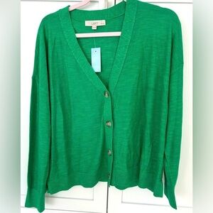 LOFT Vibrant Green Women's Cardigan